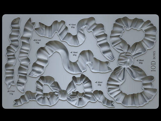 Bows 6x10" Decor Mould by Iron Orchid Designs (IOD)