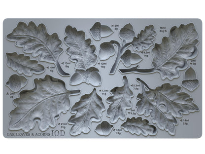 Oak Leaves & Acorns 6x10" Decor Mould by Iron Orchid Designs (IOD)