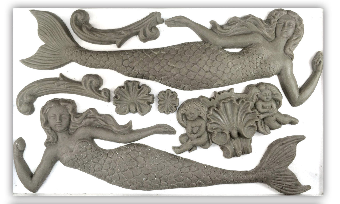 Sea Sisters 6x10" Decor Mould by Iron Orchid Designs (IOD)