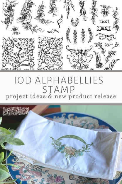 Alphabellies Decor 12x12" Stamp by Iron Orchid Designs (IOD)