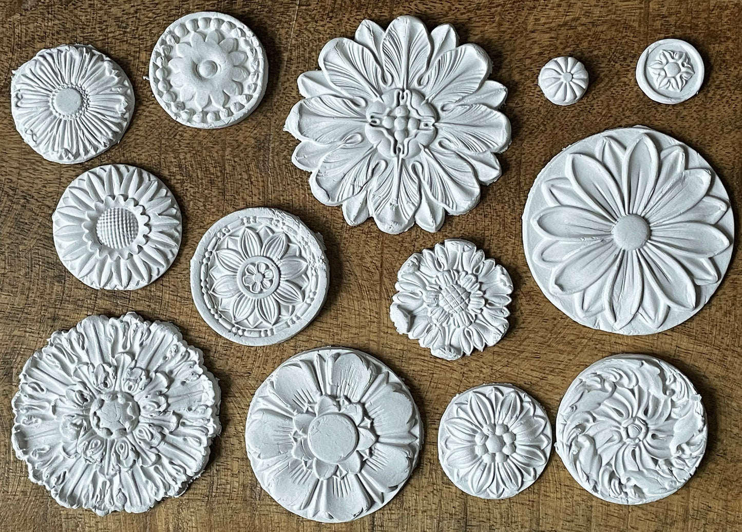 Rosettes 6x10" Decor Mould by Iron Orchid Designs (IOD)